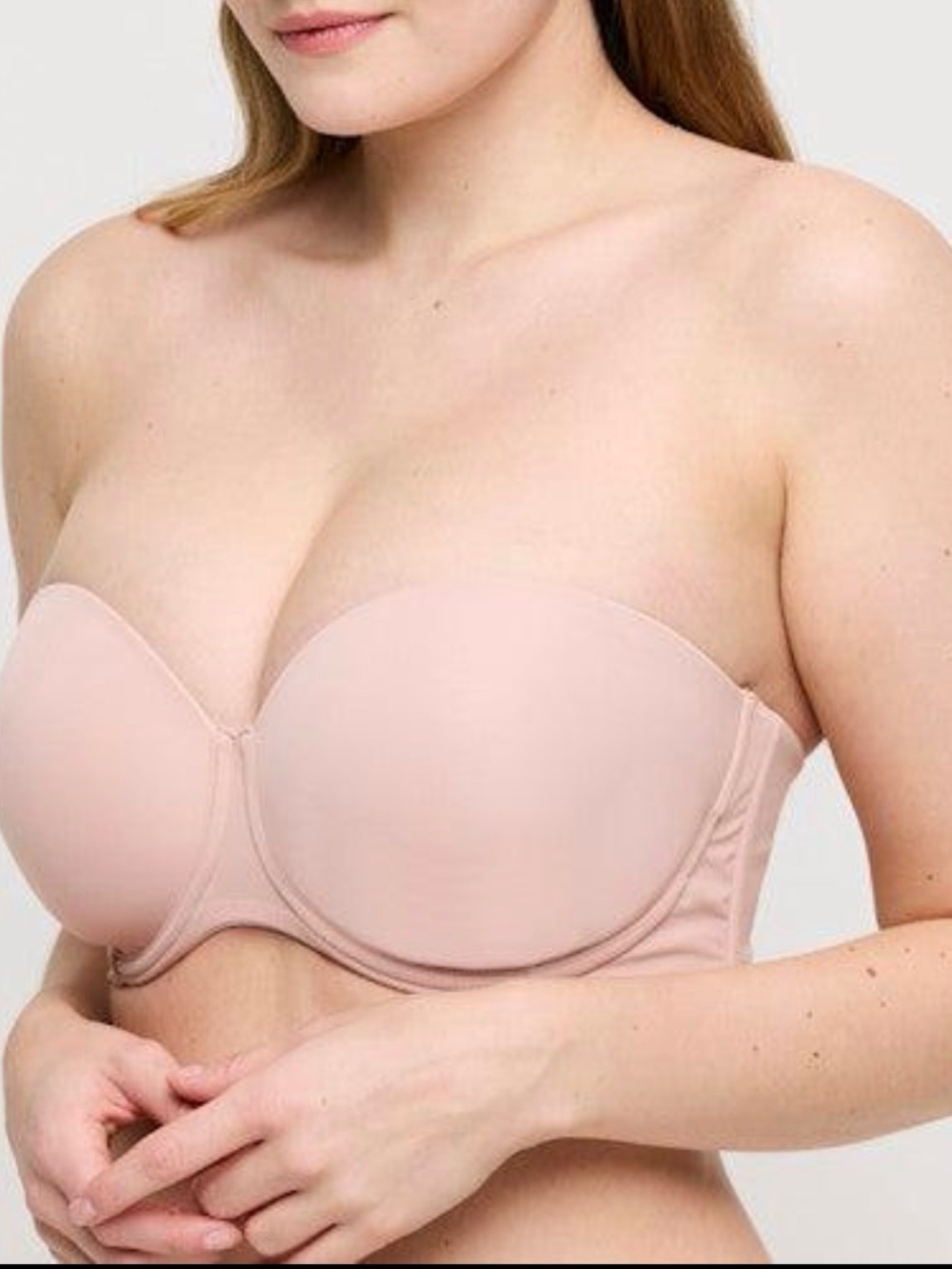 PrimaDonna Figuras Strapless Bra 30D Powder Rose Nude $150